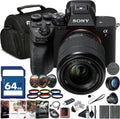 Sony α7 IV Mirrorless Camera Kit (ILCE-7M4K/B) with 28–70mm OSS Lens | 33 MP Full-Frame Sensor | 4K/60p Video | 64GB Card, Filter Kit, Wide Angle Lens, Telephoto Lens, Color Filter Kit and More