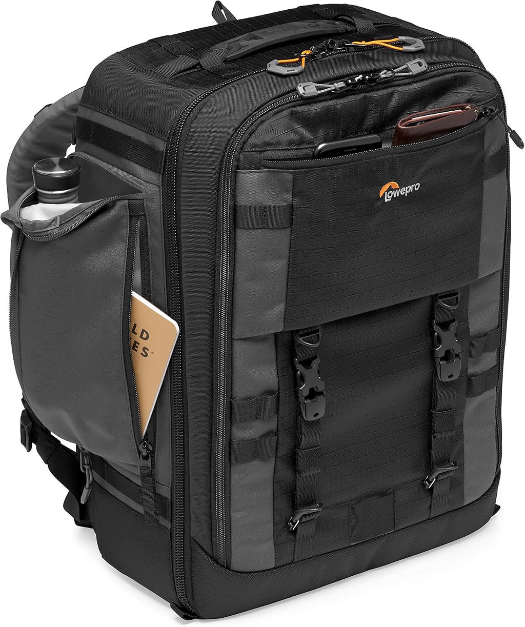 Lowepro Pro Trekker BP 450 AW II,Outdoor Camera Bag,Camera Backpack with Recycled Fabric,Fits 15' Laptop or Tablet,MaxFit Dividers,Weatherproof Cover,Mirrorless or DSLR Camera Case,Black or Dark Grey