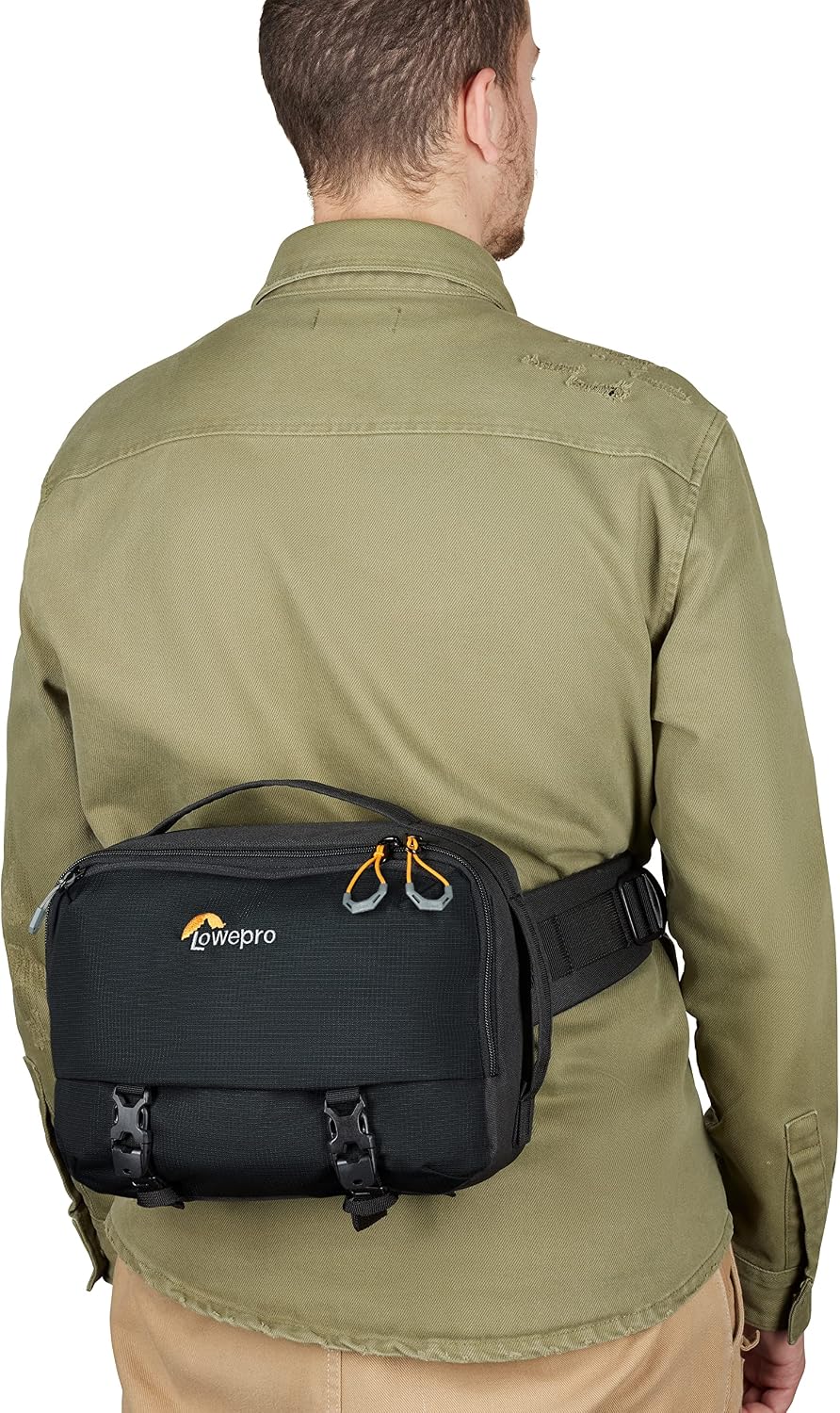 Lowepro Trekker Lite SLX 120, Compact Camera Backpack with Tablet Pocket, Camera Bag for Full Frame Mirrorless, Tripod Attachment, Water Bottle Holder, Black