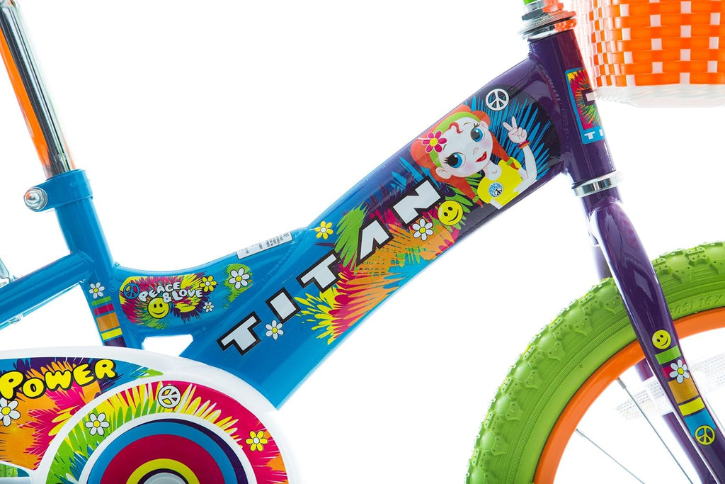 Titan Girls BMX Bike for Kids Ages 4-7, 16-Inch Wheels, 9-Inch Frame, Training Wheels, Toy Seat, Doll Basket, Streamers, First Bike, Princess Bicycle, Gift for Girls | for Kids, Training Wheels, Toy Seat, Doll Basket, Streamers, First Bike