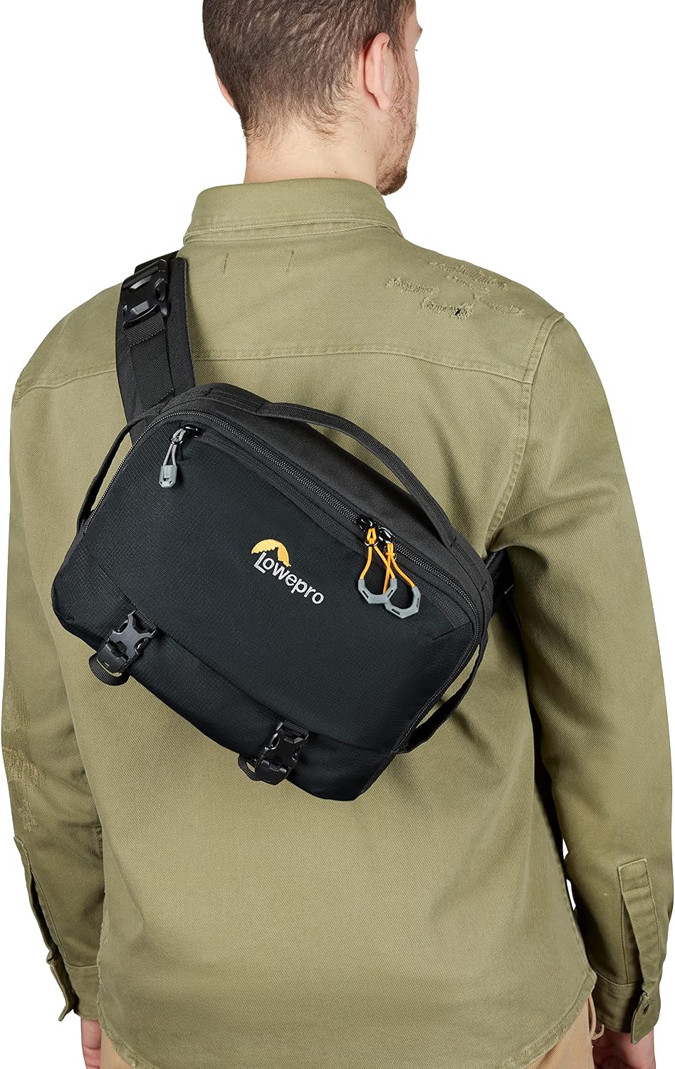 Lowepro Trekker Lite SLX 120, Compact Camera Backpack with Tablet Pocket, Camera Bag for Full Frame Mirrorless, Tripod Attachment, Water Bottle Holder, Black