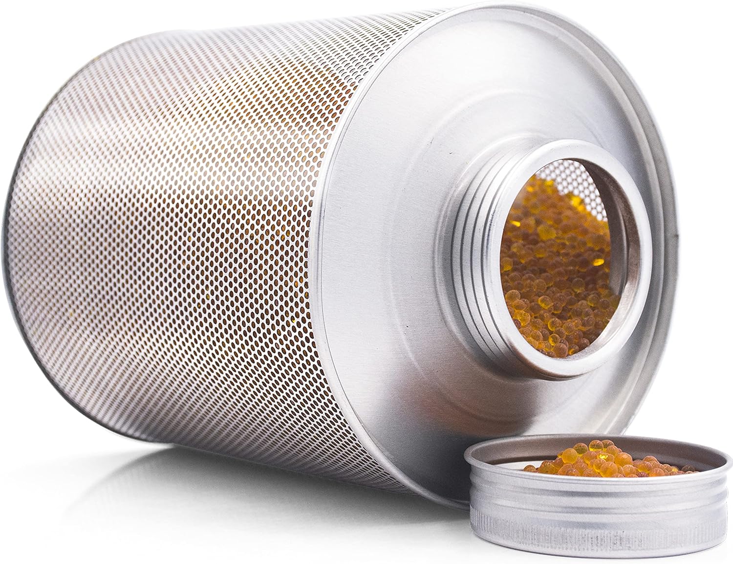 Wisesorb 750 Grams 16 Pack Gun Safe Dehumidifier, Reusable Canister Desiccant Dehumidifier, Rechargeable 1.65 Lbs Indicating Silica Gel Orange To Green