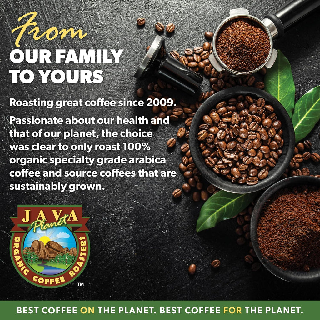 Low Acid Organic Coffee – Whole Bean, Mold-Free & Stomach Friendly by Java Planet, Espresso Blend Coffee, Dark Roast, Smooth Full Flavored, 5LB Bag