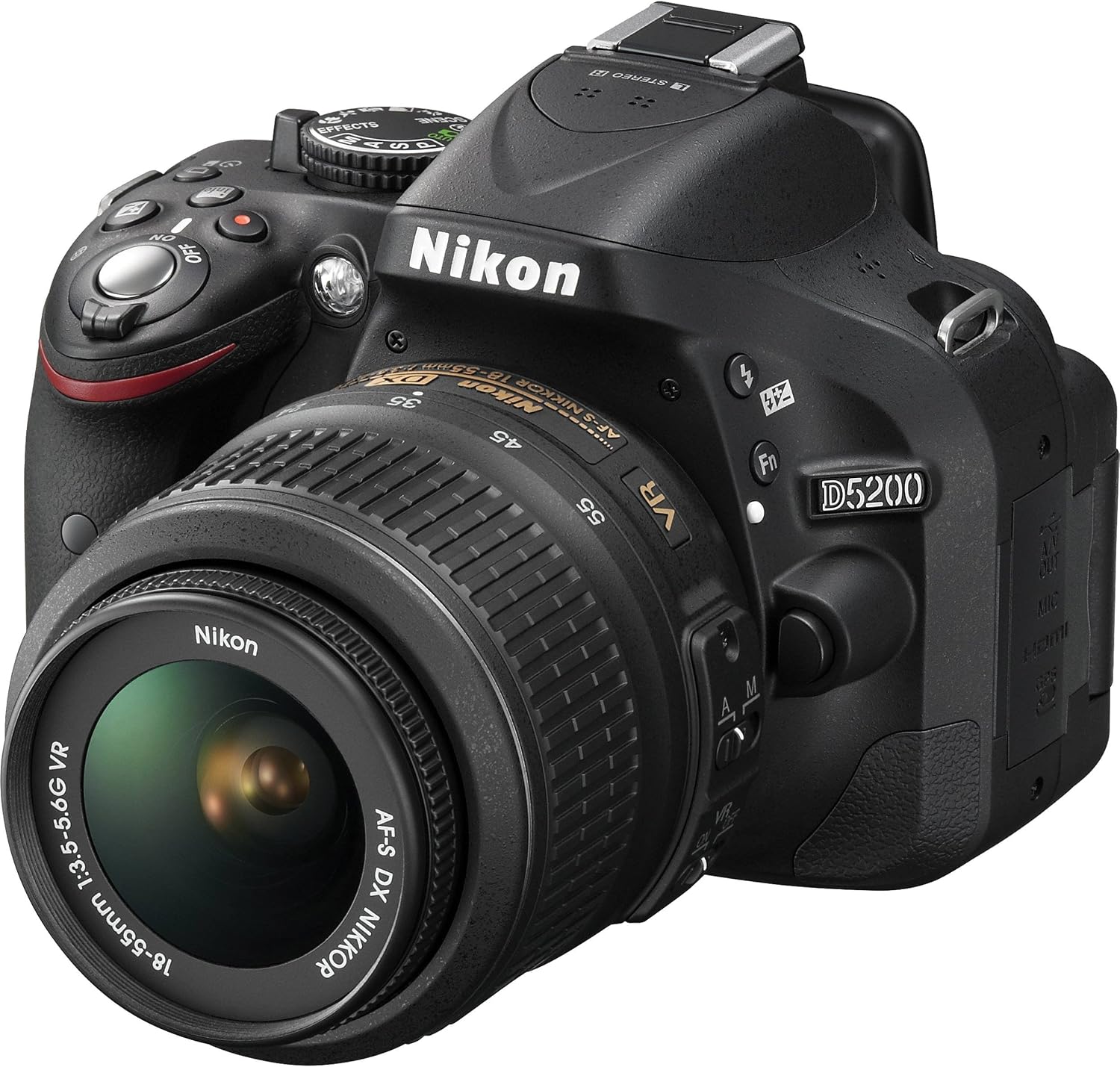 Nikon D5200 24.1 MP CMOS Digital SLR with 18-55mm f/3.5-5.6 AF-S DX VR NIKKOR Zoom Lens (Black)