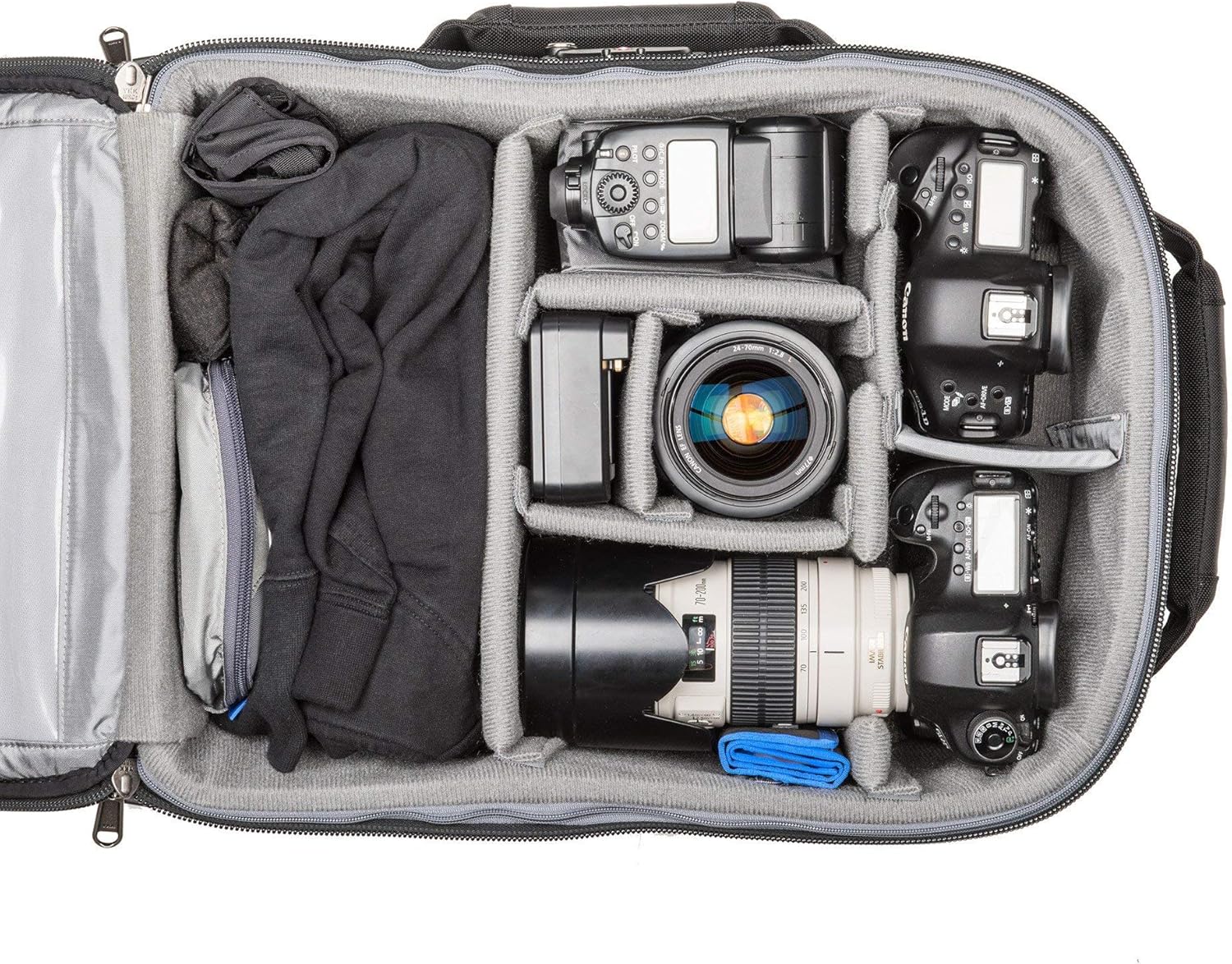 Think Tank Airport International V3.0 2 Wheel Rolling Carry-On Camera Bag, 80mm Quiet Wheels, Retractable Handle, Custom Design Interior Compartments - Black