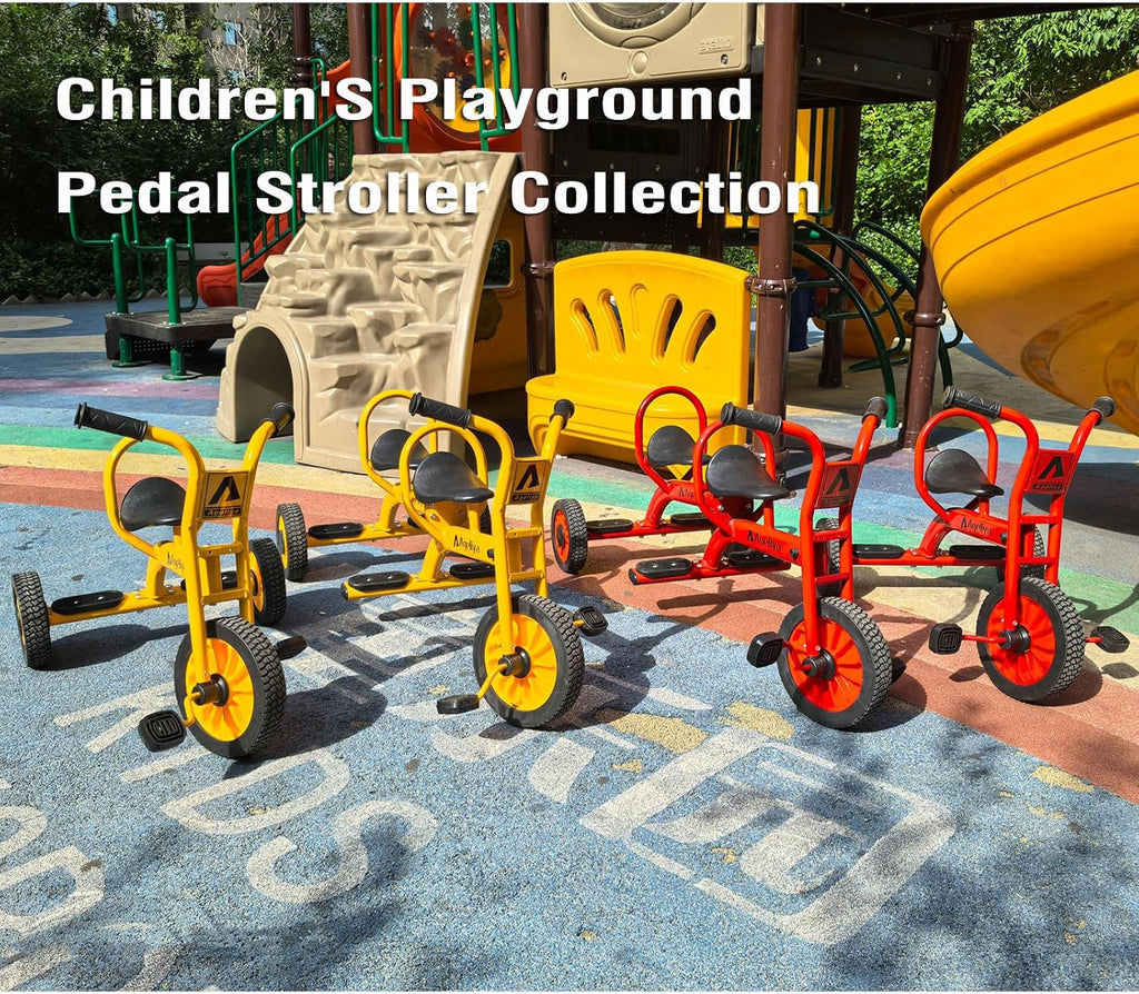 Preschool Kids Tricycles for 5-7 Year olds, Durable Pedal Trike for Boy Girl, Sturdy Metal Frame, Solid Rubber Tires, Ideal Daycare Kindergarten Joyride & Elementary Outdoor Playground Equipment