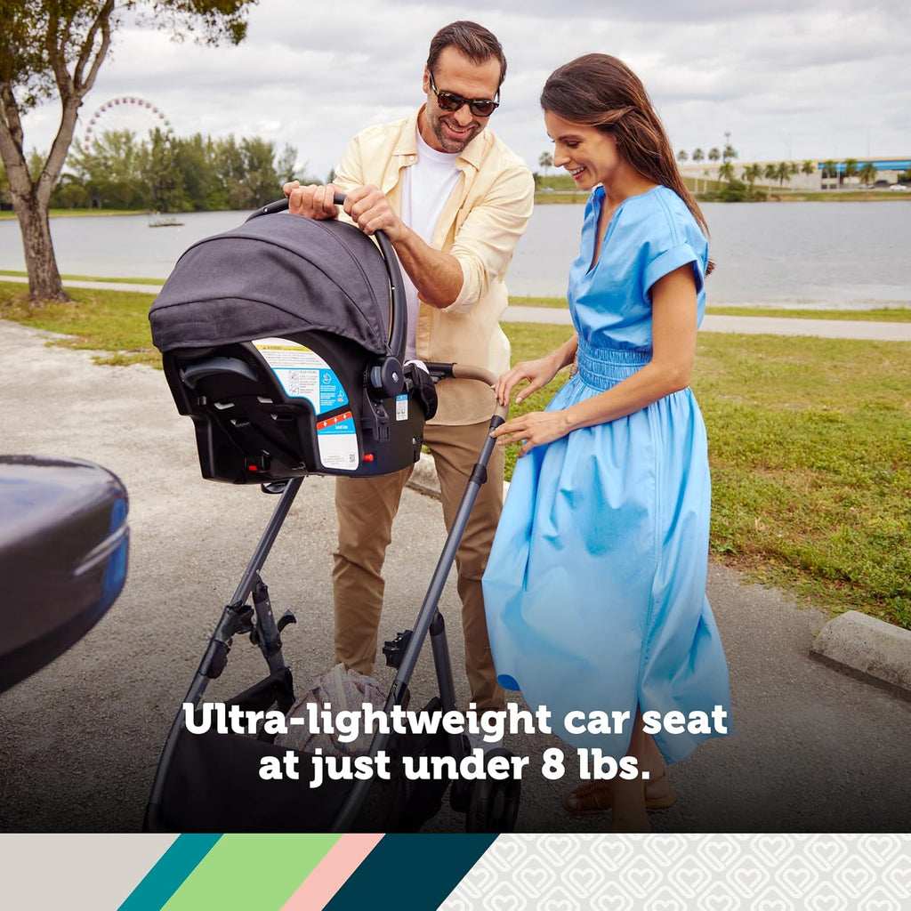 Safety 1st onBoard Slide 6-in-1 Infant Car Seat & Baby Stroller Travel System with SafetySlide Base, Rocky Point