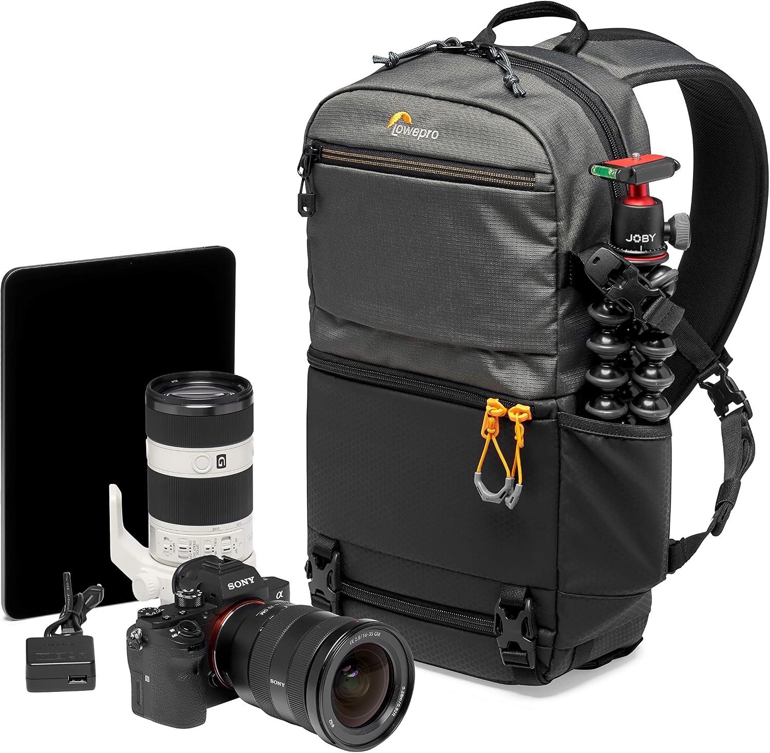 Lowepro Slingshot SL 250 AW III Mirrorless and DSLR Sling Camera Bag with QuickDoor Access and 10 inch Tablet Compartment DSLR Accessories - for Sony A7, iPad, Surface Pro - 300D Ripstop - Grey, Model: LP37334-PWW