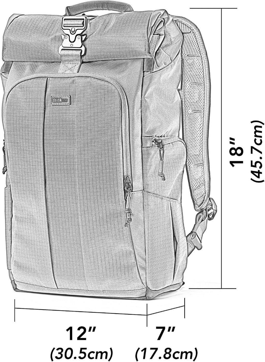 Think Tank FocusPoint 30L RollTop Camera Backpack - Urban Rust: Expandable Travel & Camera Backpack with Laptop Sleeve, Quick Side and Back Access, Rain Cover – Versatile Photography & Travel Bag