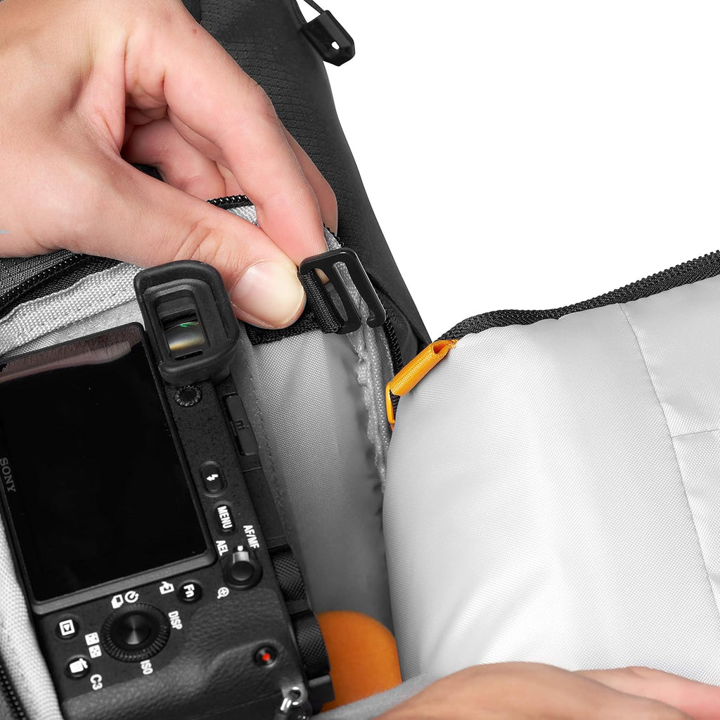 Lowepro Slingshot SL 250 AW III Mirrorless and DSLR Sling Camera Bag with QuickDoor Access and 10 inch Tablet Compartment DSLR Accessories - for Sony A7, iPad, Surface Pro - 300D Ripstop - Grey, Model: LP37334-PWW