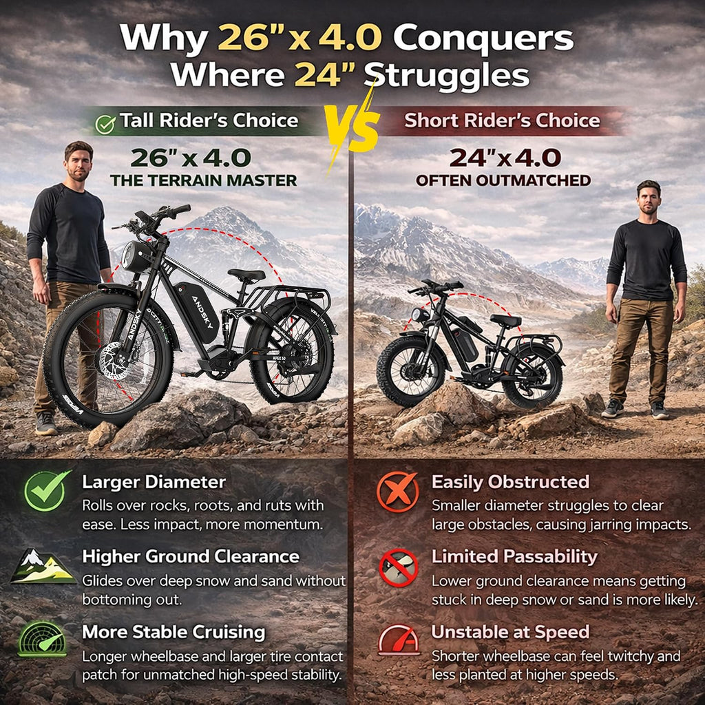 9000W Peak Dual Motor Electric Bike for Adults, 52V/48V 26' Fat Tire Full Suspension, 40-47MPH & 110 Miles, Hydraulic Brakes, UL2849