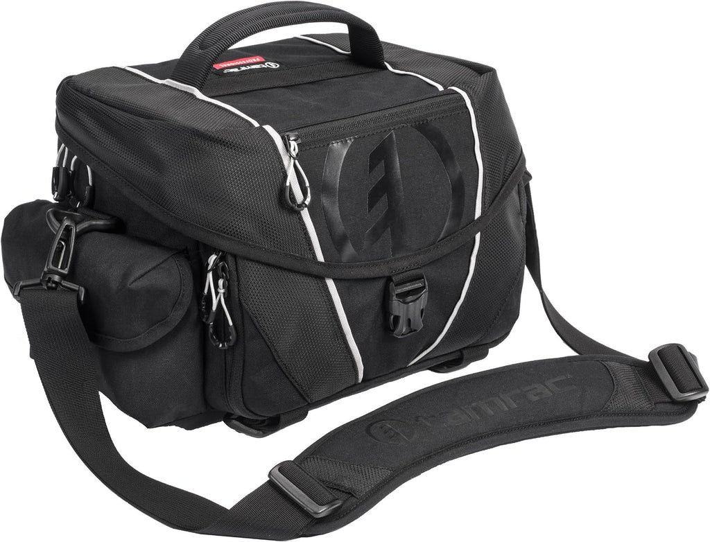 Tamrac Stratus 6 Camera Bag for Photographers, Camera Case for Photography Accessories, Shoulder Bag for DSLR and Mirrorless Cameras, Crossbody Camera Bag with Tripod Holder Strap - Black