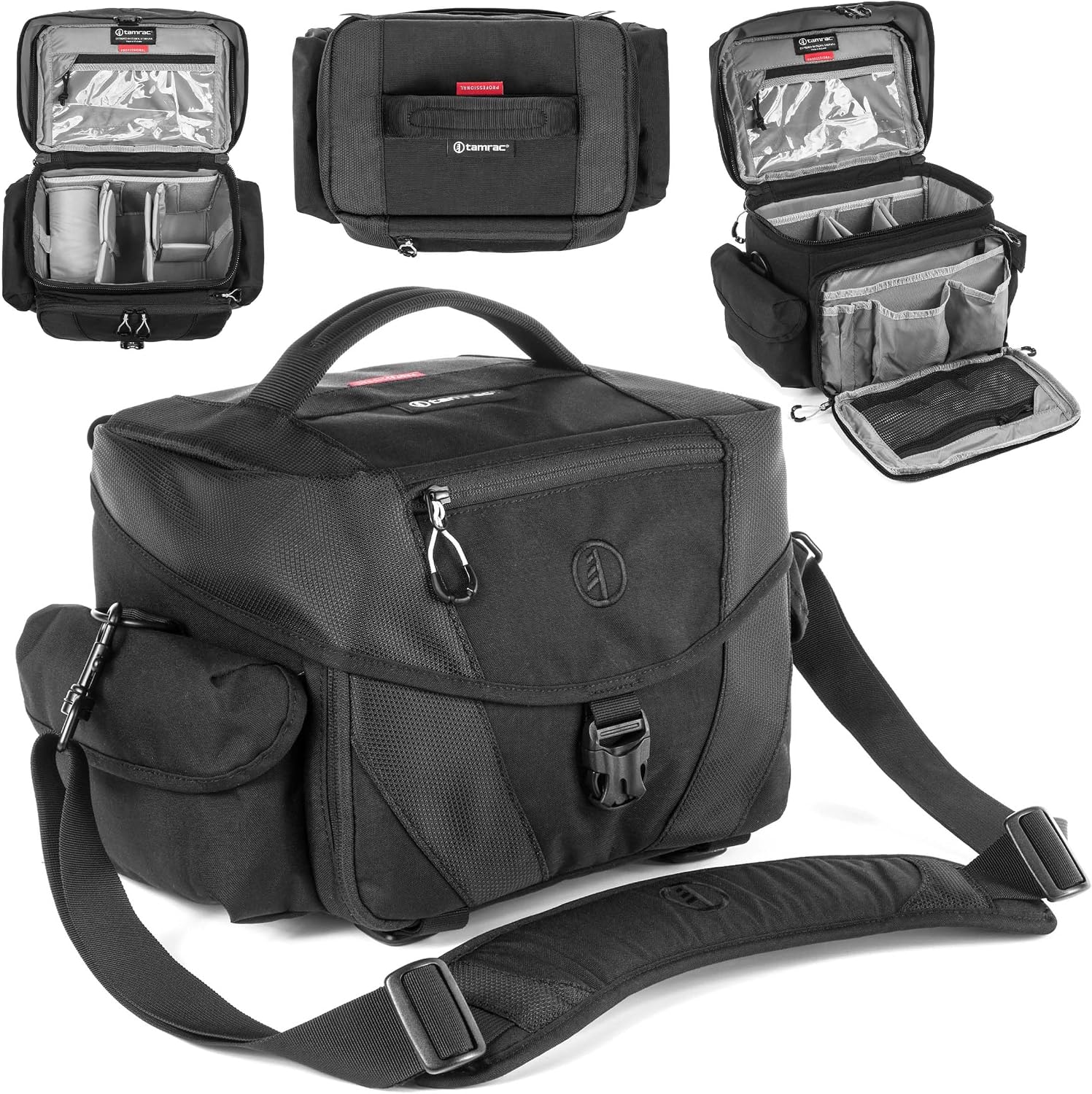 Tamrac Stratus 6 Camera Bag for Photographers, Camera Case for Photography Accessories, Shoulder Bag for DSLR and Mirrorless Cameras, Crossbody Camera Bag with Tripod Holder Strap - Black