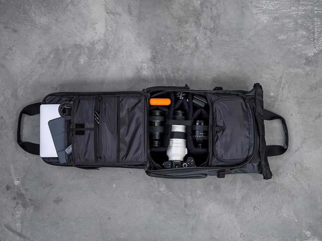 WANDRD PRVKE 21L Photography Bundle: Weather-Resistant Travel & Camera Backpack with Laptop Sleeve, Quick Side Access, Clamshell Opening – Ideal Photography & Travel Bag (Black)