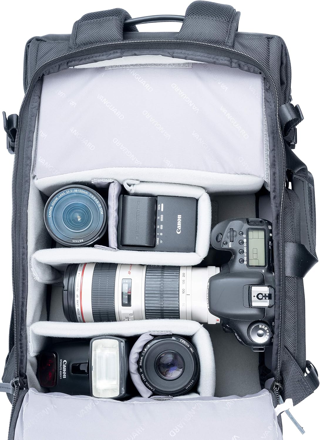 VANGUARD VEO SELECT45M BK Backpack/Shoulder Bag for DSLR Camera, Video Gear or Drone, Black