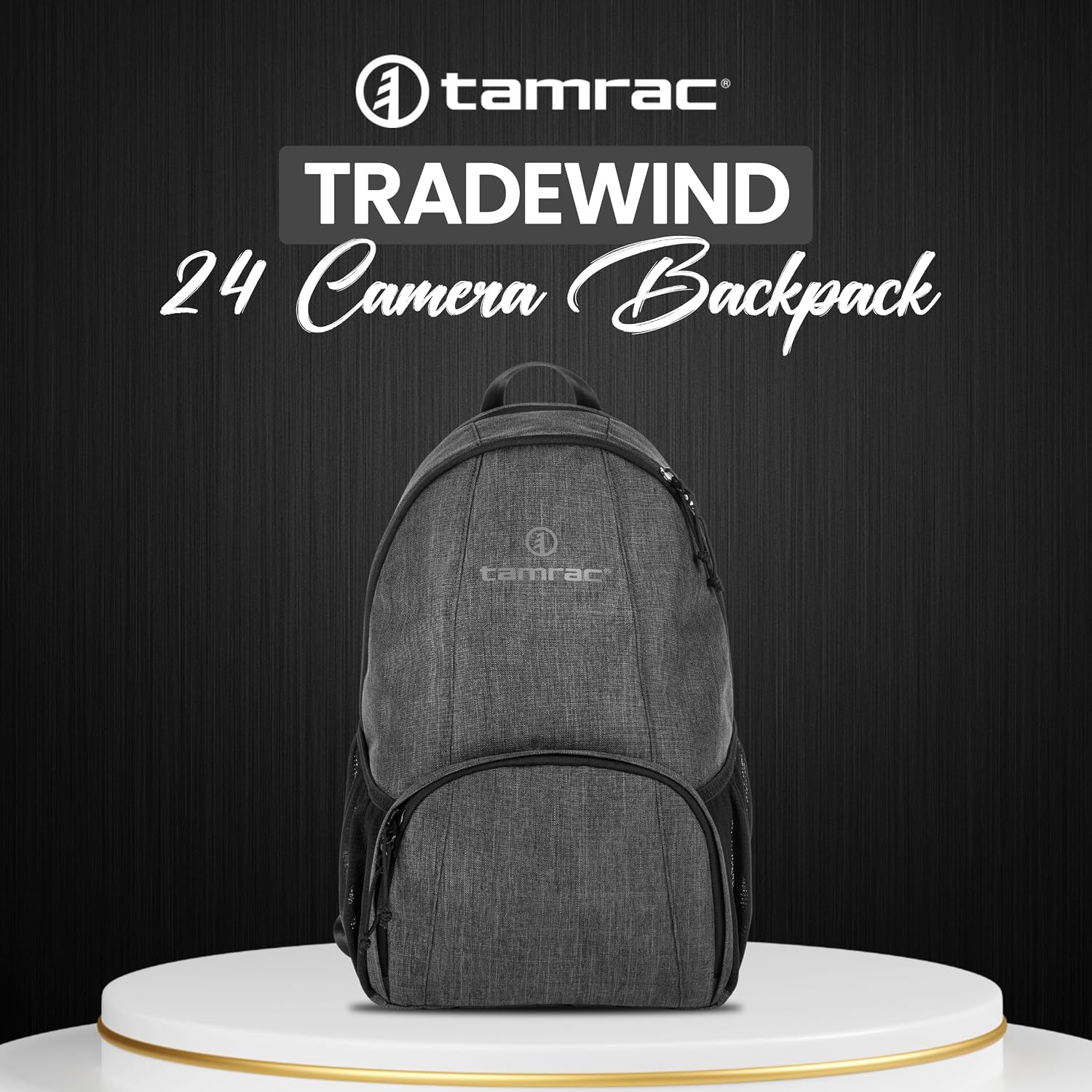Tamrac Tradewind 24 Camera Backpack for Photographers, Compact DSLR Camera Bag with Laptop Compartment, Professional Photography Backpack, Travel Camera Carrying Case, Mirrorless Camera Bag, Dark Grey