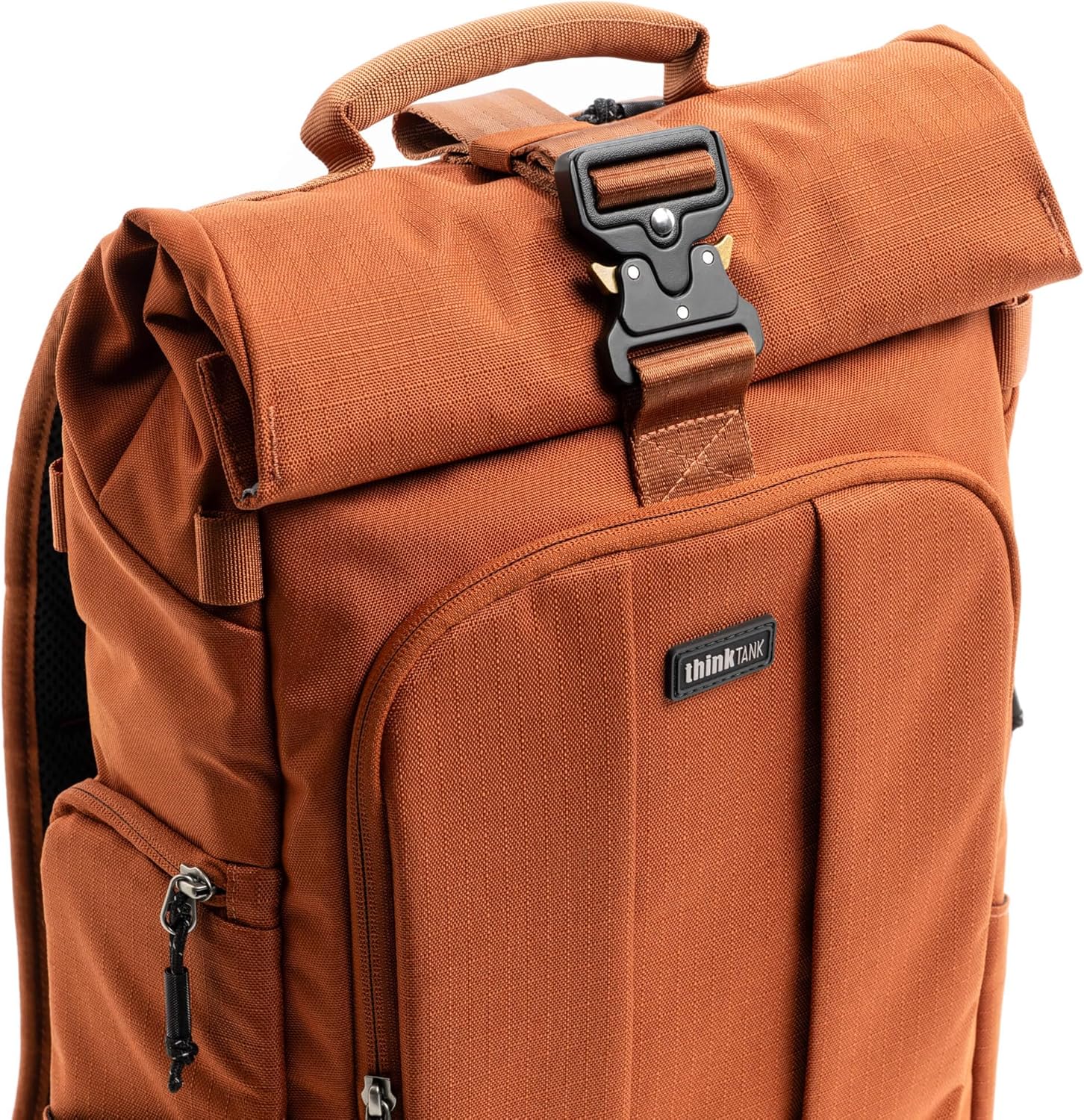 Think Tank FocusPoint 22L RollTop Camera Backpack - Urban Rust: Expandable Travel & Camera Backpack with Laptop Sleeve, Quick Side and Back Access, Rain Cover – Versatile Photography & Travel Bag
