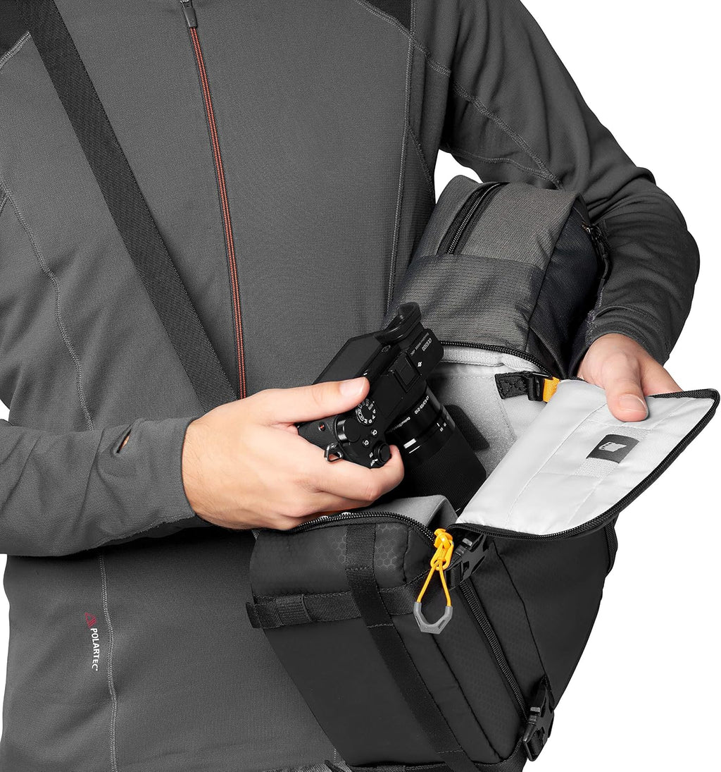 Lowepro Slingshot SL 250 AW III Mirrorless and DSLR Sling Camera Bag with QuickDoor Access and 10 inch Tablet Compartment DSLR Accessories - for Sony A7, iPad, Surface Pro - 300D Ripstop - Grey, Model: LP37334-PWW