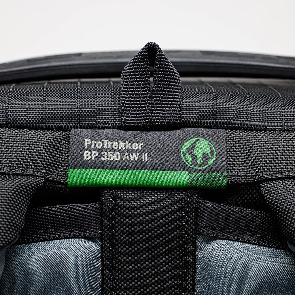 Lowepro Pro Trekker BP 350 AW II,Outdoor Camera Bag,Camera Backpack with Recycled Fabric,Fits 15' Laptop or Tablet,MaxFit Dividers,Weatherproof Cover, Mirrorless or DSLR Camera Case,Black or Dark Grey